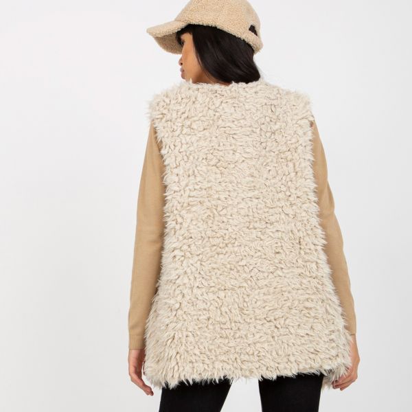 Wool Fashion Hallie keinoturkisliivi beige-6