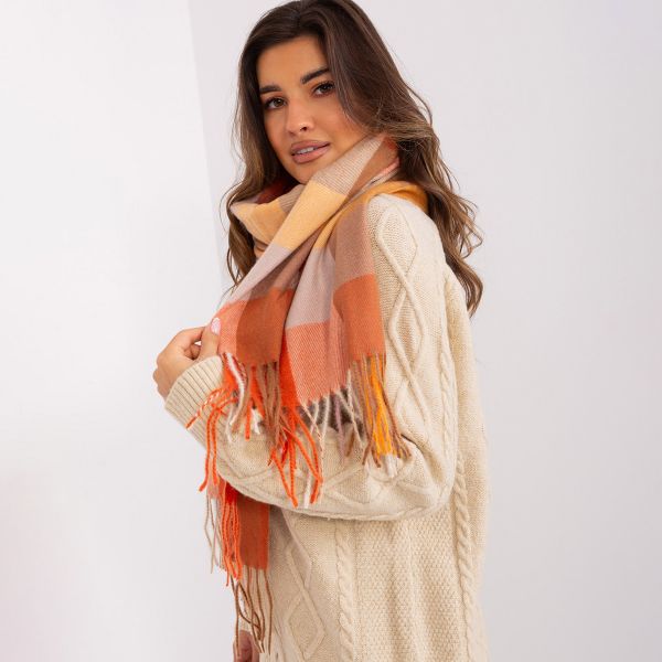 Wool Fashion suuri neulehuivi oranssi-2