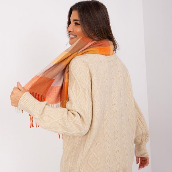 Wool Fashion suuri neulehuivi oranssi-4