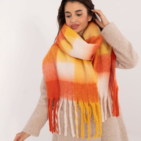 Wool Fashion suuri kaulahuivi oranssi-3