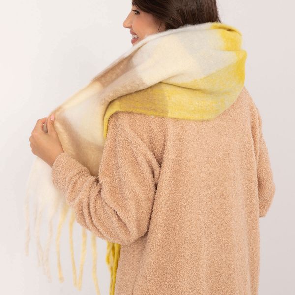 Wool Fashion suuri kaulahuivi keltainen-3