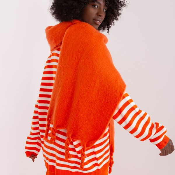 Wool Fashion suuri neulehuivi oranssi-2