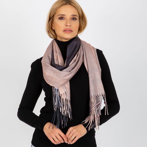 Ruutukuvioinen kaulahuivi beige-2