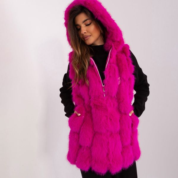 Wool Fashion Aisla keinoturkisliivi magenta