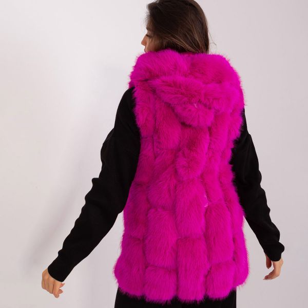 Wool Fashion Aisla keinoturkisliivi magenta-2