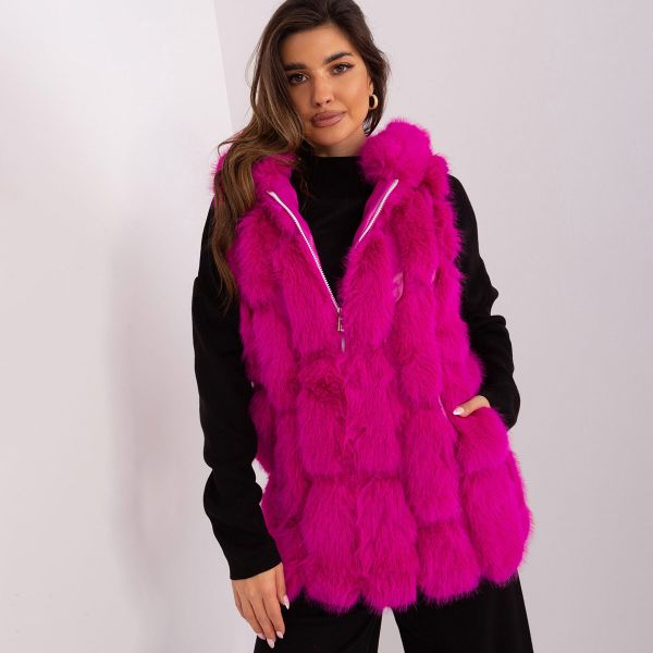 Wool Fashion Aisla keinoturkisliivi magenta-4