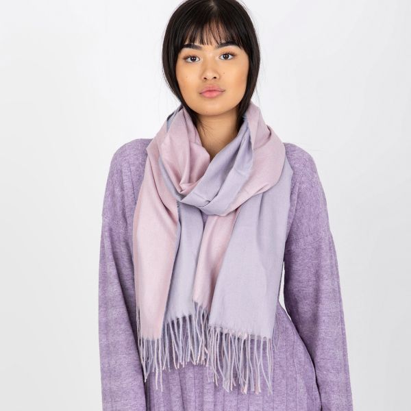Suuri kaulahuivi hapsuilla light violet