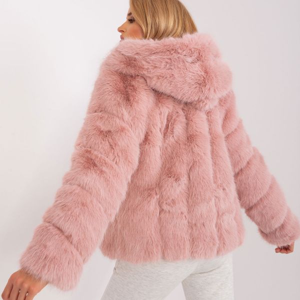 Wool Fashion Nera keinoturkistakki roosa-4