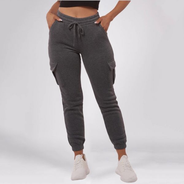 Shosho Cargo joggersit tummanharmaa-3