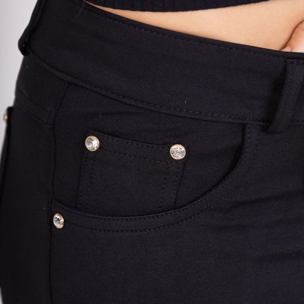 Girl Vivi stretch-housut musta-10