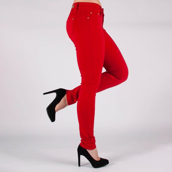 Girl Vivi stretch-housut punainen-6