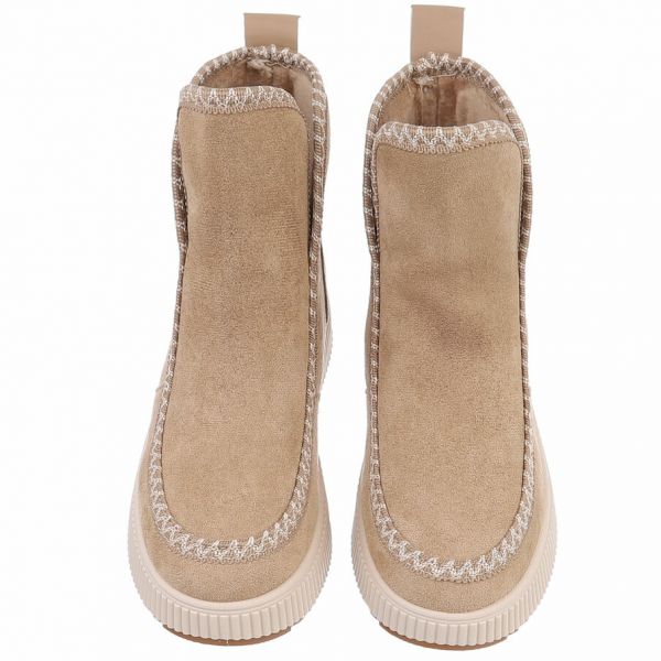 Paksupohjaiset nilkkurit beige-4