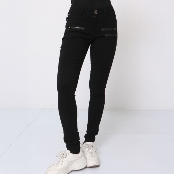Girl Vivi stretchfarkut musta-9