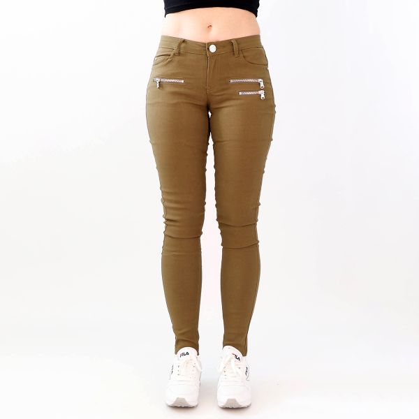 Girl Vivi stretchfarkut khaki-2