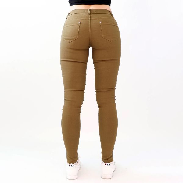 Girl Vivi stretchfarkut khaki-5