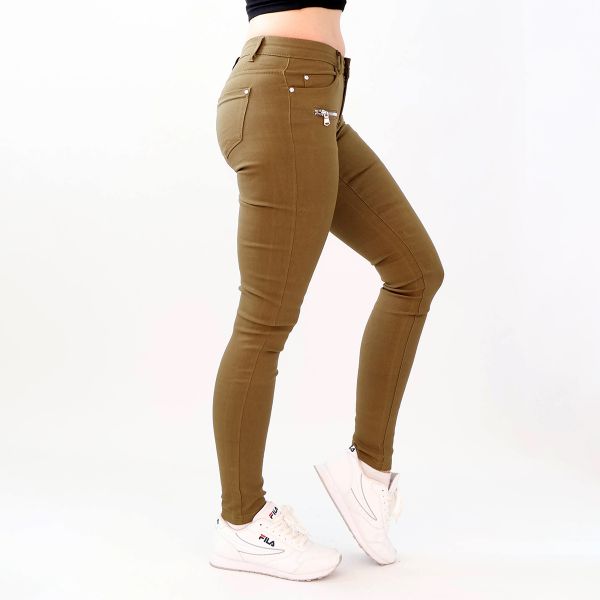 Girl Vivi stretchfarkut khaki-6