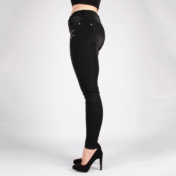Girl Vivi Superstretch farkut musta-4