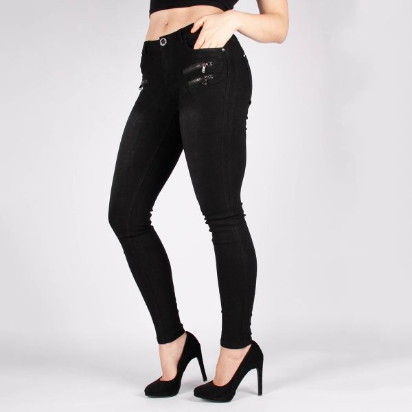 Girl Vivi Superstretch farkut musta-8