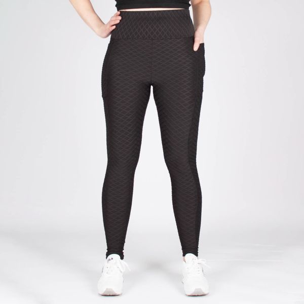 ShoSho Diamond Honeycomb leggingsit musta-4