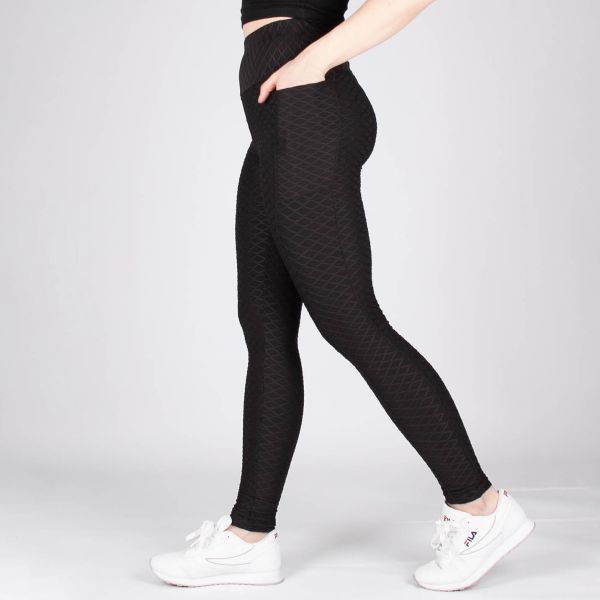 ShoSho Diamond Honeycomb leggingsit musta-1
