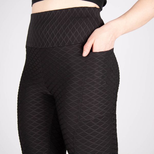 ShoSho Diamond Honeycomb leggingsit musta-7
