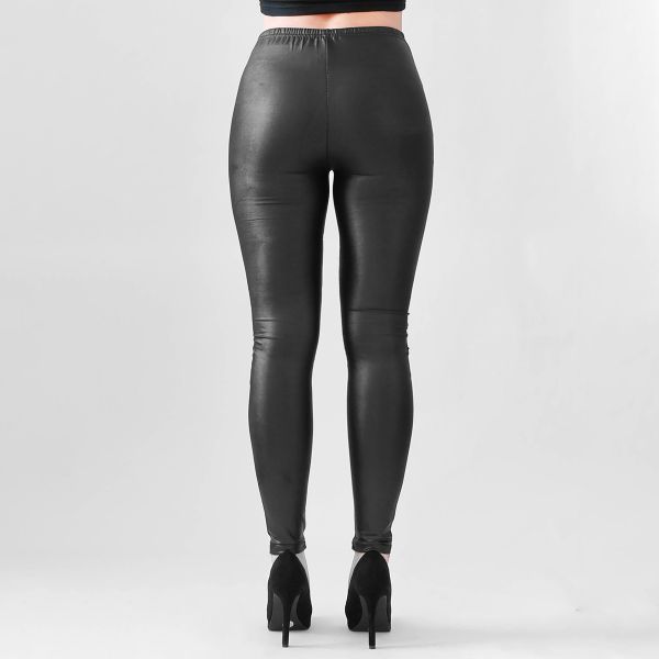J&L Manda leatherlook leggingsit musta-6
