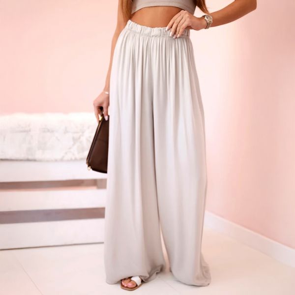 Daisy viskoosihousut beige vaalea-2
