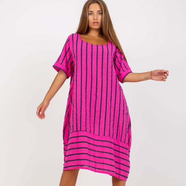 Italy Moda Franci raidallinen mekko fuksia