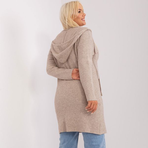 PM Cira neuletakki hupulla beige-5