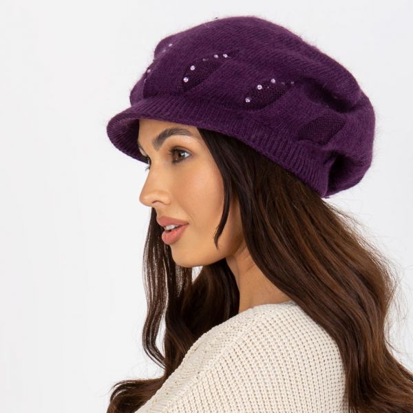 Lipallinen neulehattu purppura-4