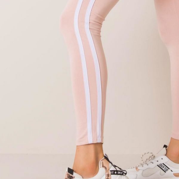Basic Stripes leggingsit roosa-4