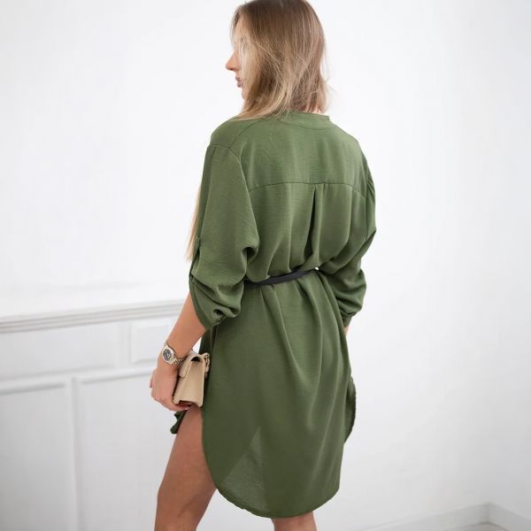 Kesi Debby tunika vyöllä khaki-3