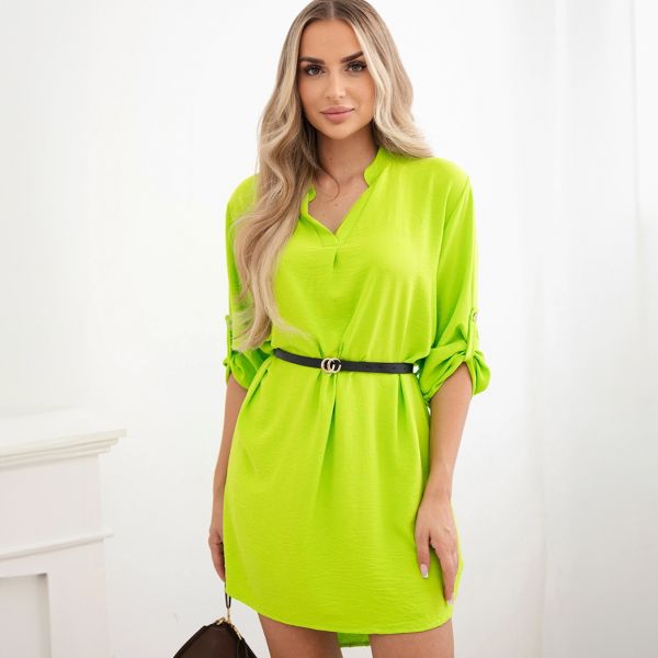 Kesi Debby tunika vyöllä lime