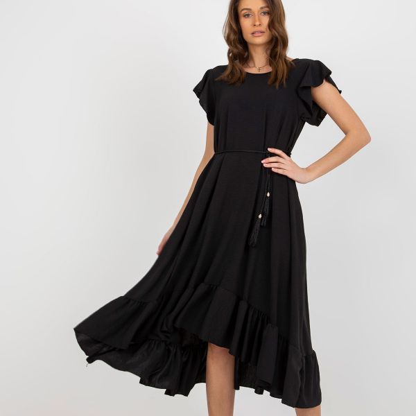 Italy Moda Alicia mekko vyöllä musta