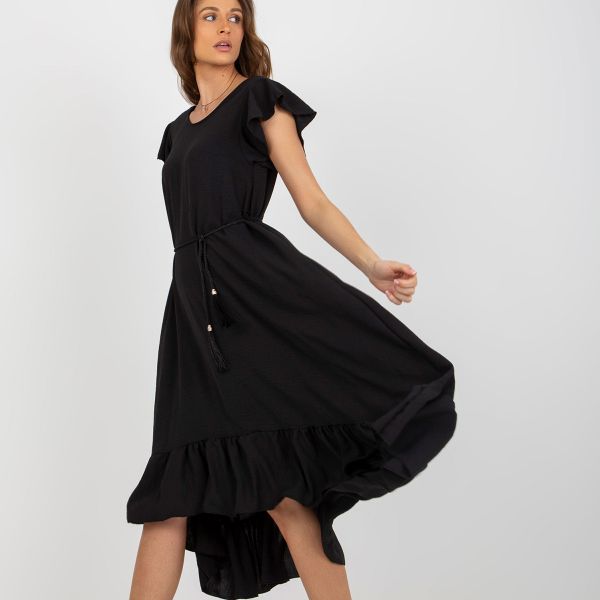 Italy Moda Alicia mekko vyöllä musta-4