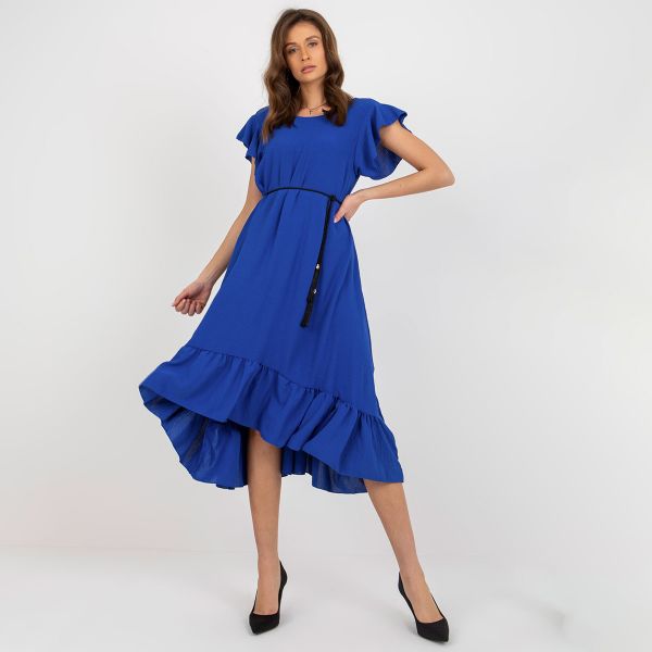 Italy Moda Alicia mekko vyöllä sininen