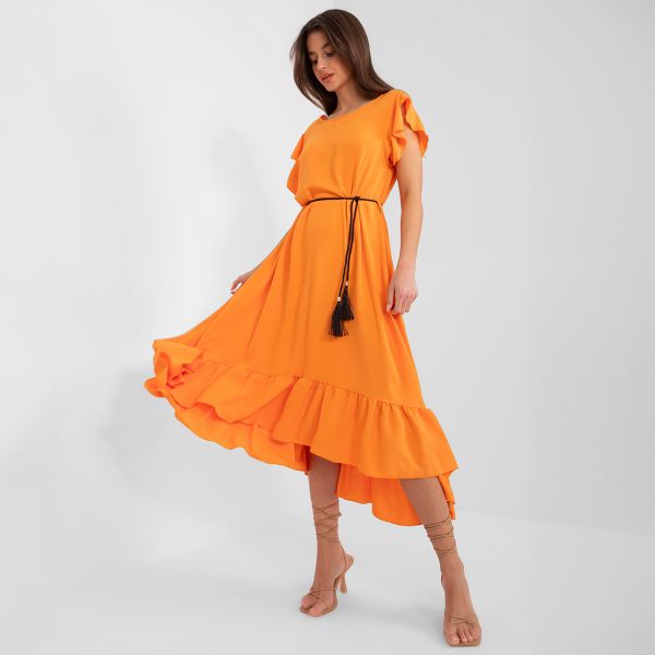 Italy Moda Alicia mekko vyöllä oranssi