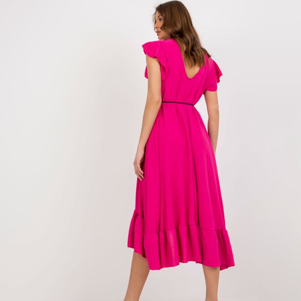 Italy Moda Alicia mekko vyöllä fuksia-4