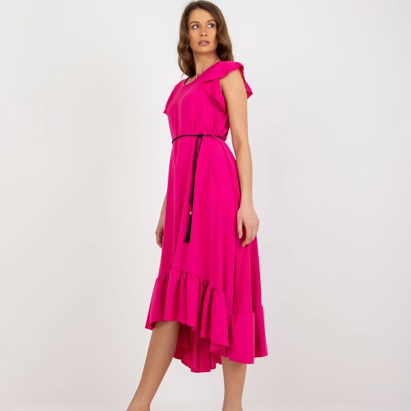 Italy Moda Alicia mekko vyöllä fuksia-3