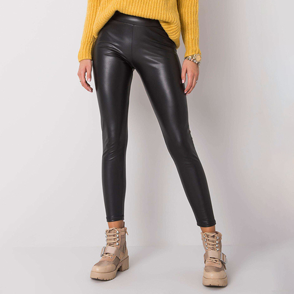 Rue Paris Bryan thermo leatherlook leggingsit musta