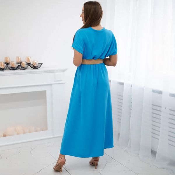 Kesi Deena mekko vyöllä Sky blue-3