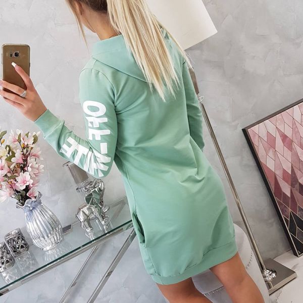Kesi Off/White hupparimekko minttu-7
