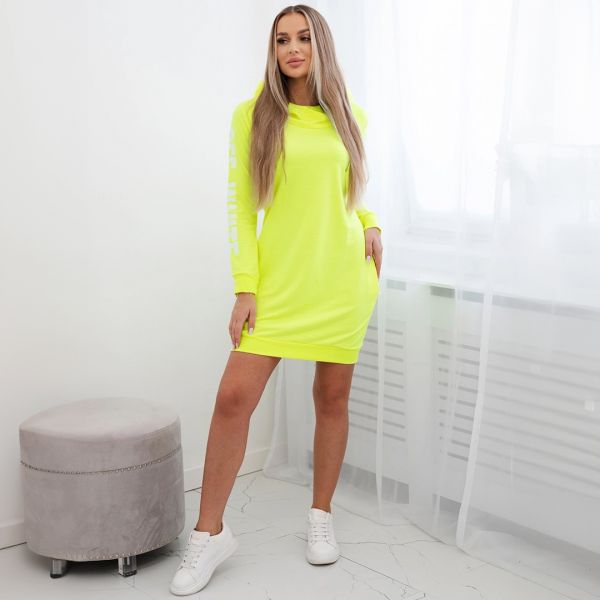 Kesi Off/White hupparimekko neonkeltainen-2