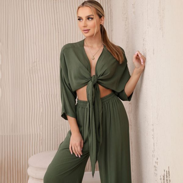 Kesi Minnie paita ja housut - setti khaki-2