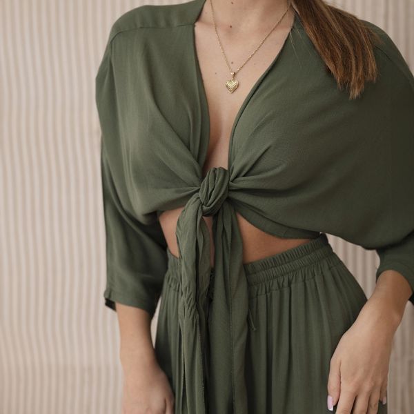 Kesi Minnie paita ja housut - setti khaki-4