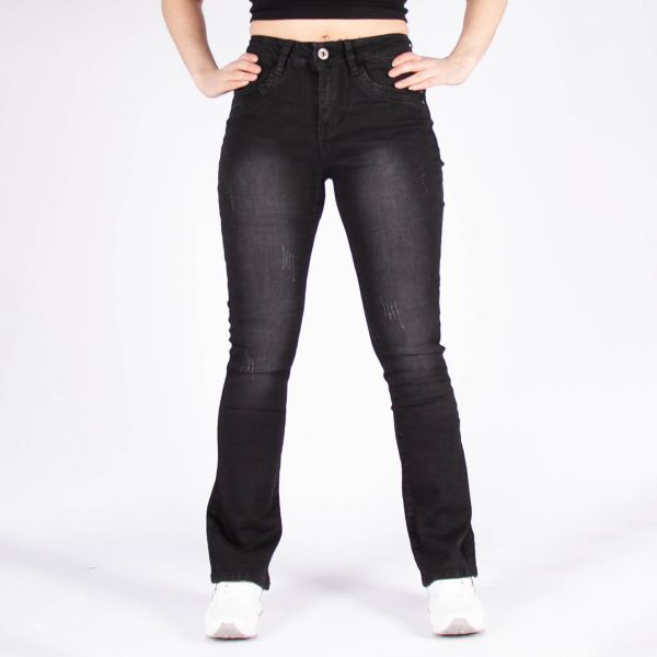 Girl Vivi Flared stretchfarkut musta-4