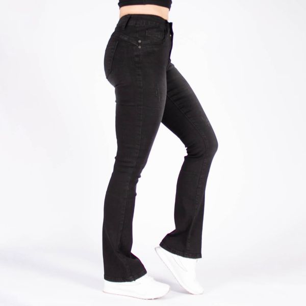 Girl Vivi Flared stretchfarkut musta-6