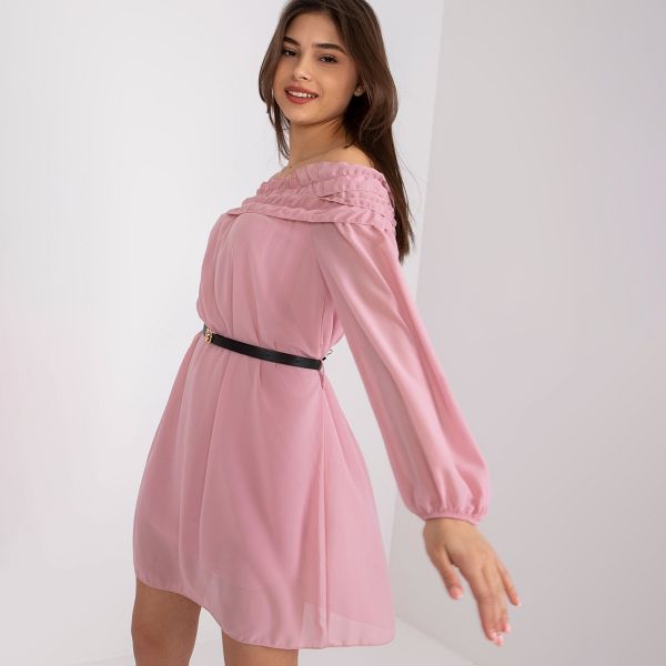 Italy Moda Ameline mekko vyöllä roosa-4