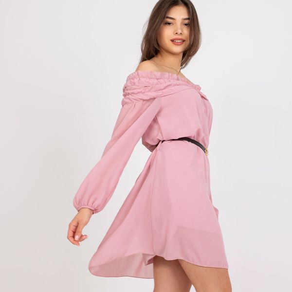 Italy Moda Ameline mekko vyöllä roosa-5