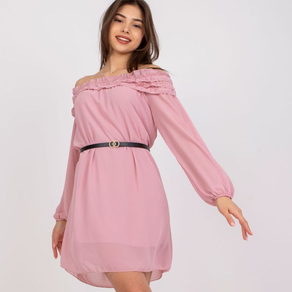 Italy Moda Ameline mekko vyöllä roosa-6